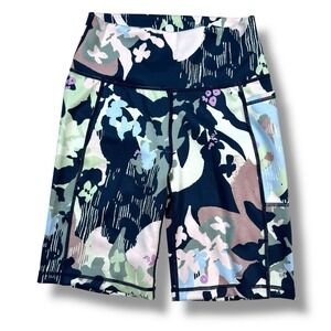 Sweaty Betty Super Sculpt High Rise 8" Biker Shorts Size 6 Multicolor Floral